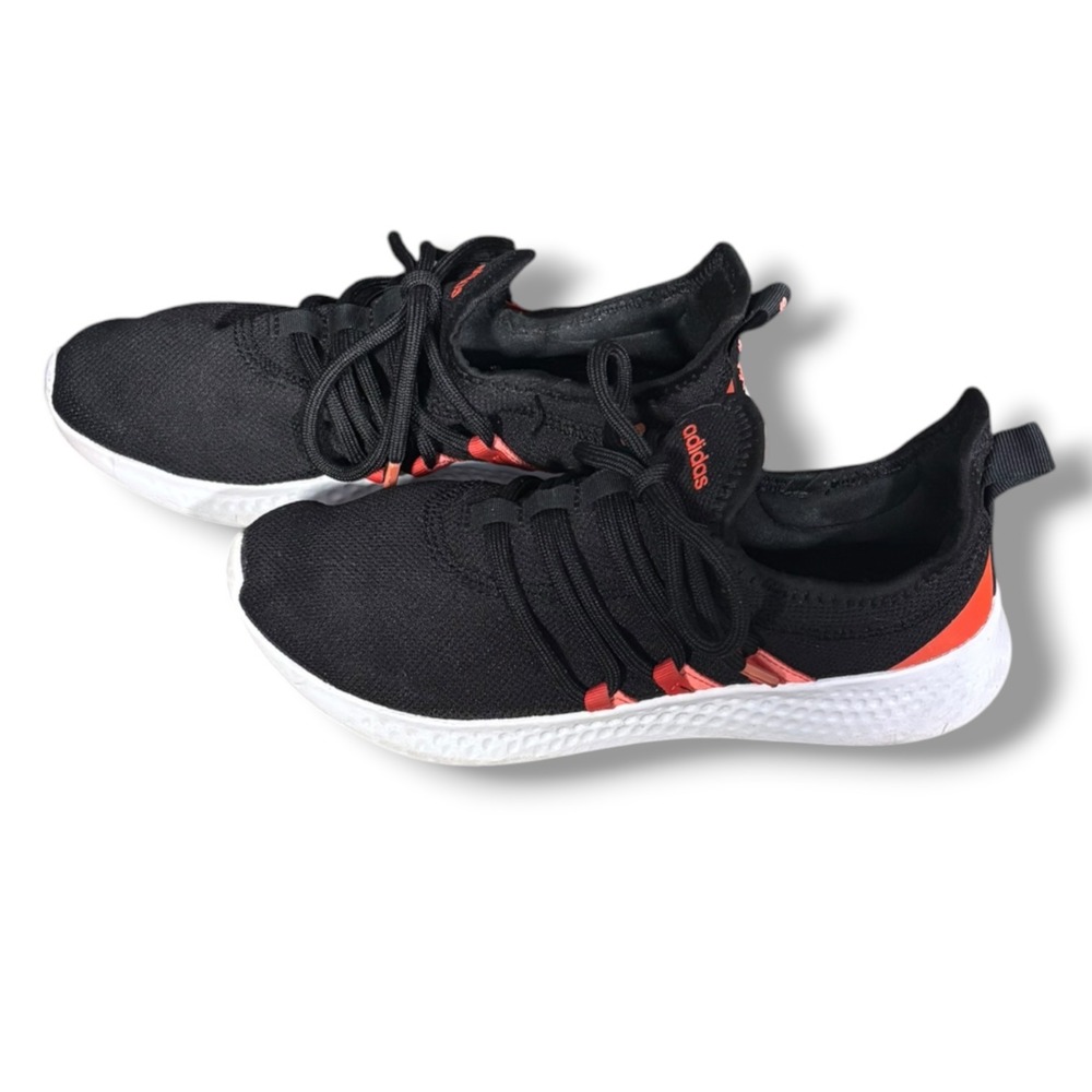 Adidas Puremotion Women 7 Black Solar Red Cloudfoam Sneakers H00595 Casual